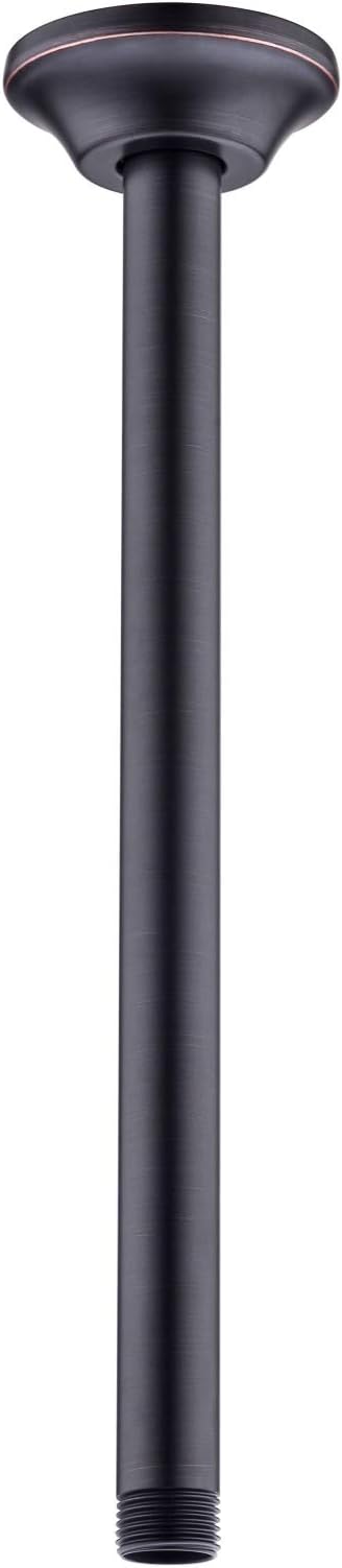 BESTILL 12 Inch Ceiling Mount Rain Shower Head Arm and Flange, Oil Rubbed Bronze
