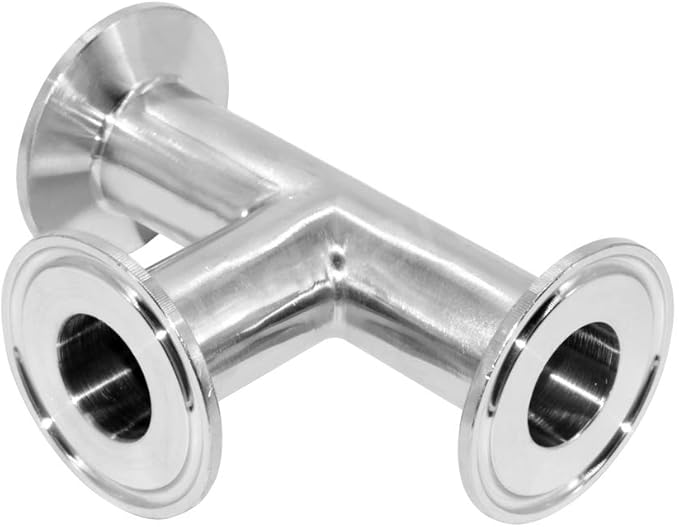 Beduan 1.5" Tri Clamp Tee 3 Way Stainless Steel Sanitary Fitting,Pack of 1 (25mm Pipe OD, 50.5mm Ferrule OD)