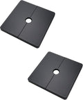 2 Pcs Wall Split Flange, ABS Square Self-Adhesive Escutcheon Plate Buckles Design for 0.47"/12mm Diameter Pipe