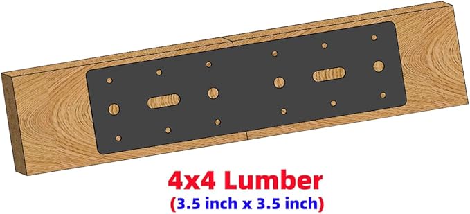 2PCS 11" X 3" Straight Steel Flat Plate,Heavy Duty Mending Plate Joining Connecting Brackets, I Strap Metal Plate.Fit 4x4,6x6 for Repair House,Furniture,Pavilion,Straight Flat Plate for tress framing