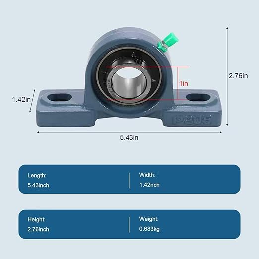 4 Pack UCP205-16 Pillow Block Bearing 1 Inch Heavy Duty Pillow Block Mounted Ball Bearing Self-Alignment