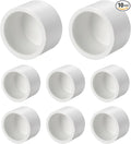 10Pcs 1 1/4" PVC External End Cap Fitting, SCH40 Furniture Grade PVC Pipe Plug Adapter, Pipe Cover Fittings for DIY Project, Irrigation System, Plumbing Framework, Garden Structure
