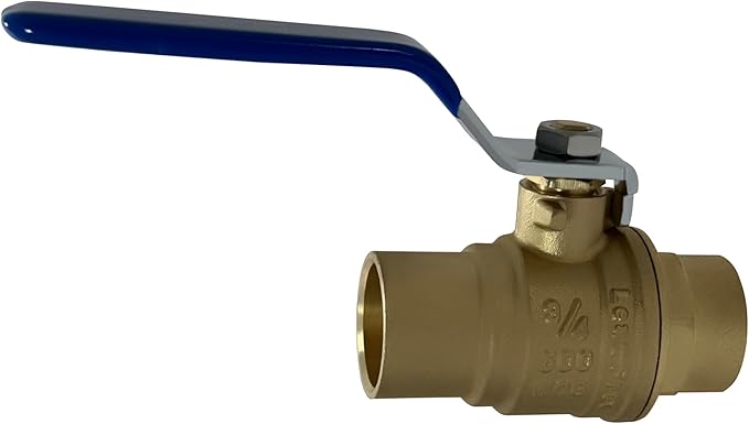 XFITTING 3/4 in Sweat Ball Valve, Brass, Full Port, 600 WOG, (Water, Oil, Gas), 1/4 Turn, 5 Pieces