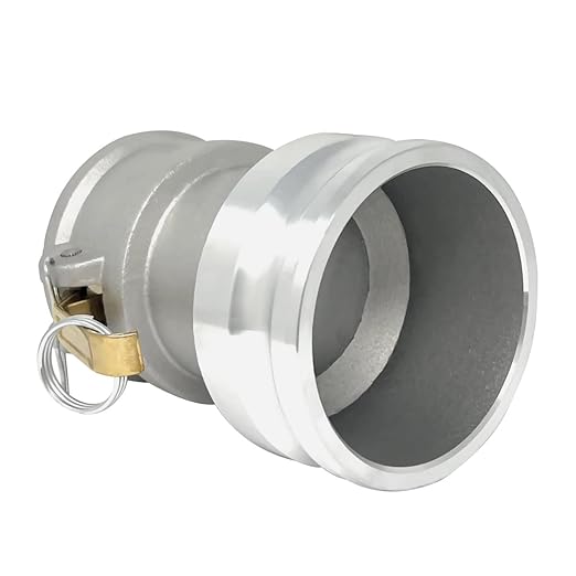 Gloxco Aluminum Type DA Cam and Groove Hose Fitting, Reducer, 3" Female Camlock x 4" Male Camlock (CAM-3040-DA-AL)
