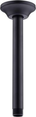 BESTILL 8 Inch Ceiling Mount Rain Shower Head Arm and Flange, Matte Black