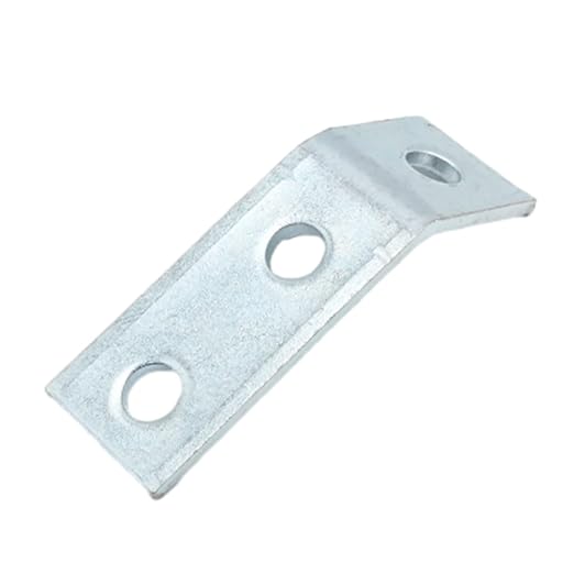 Anxingo 10 Pcs 3/16" (4.7 Mm) Thickness Channel Angle Bracket, 1-5/8" 3-Hole Corner Mounting Channel Angle Bracket, 45-Degree Acute Corner Brace, Carbon Steel Framing Connector