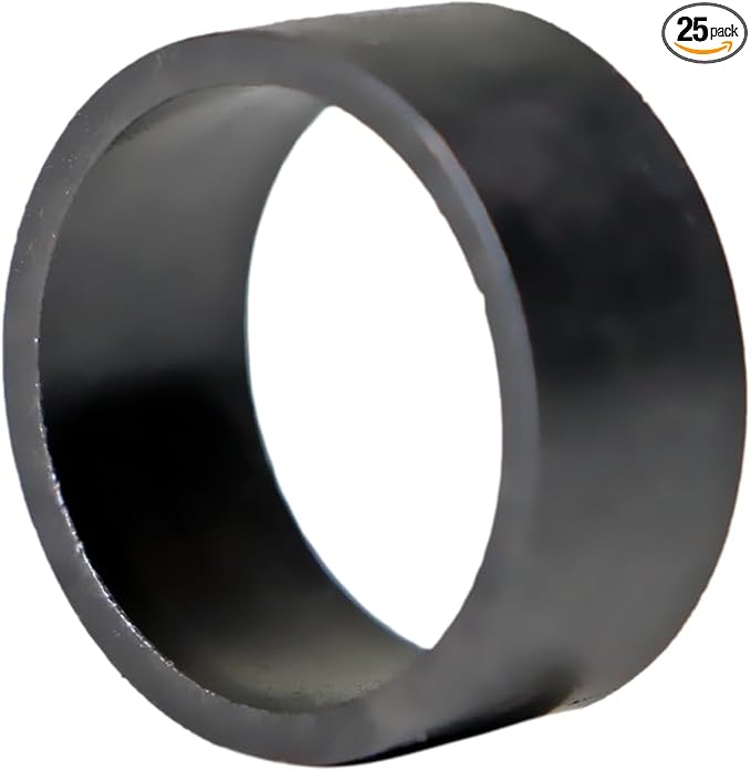 XFITTING 1/2 Inch Copper Pex ring Black Oxidized Surface, 25 Pieces