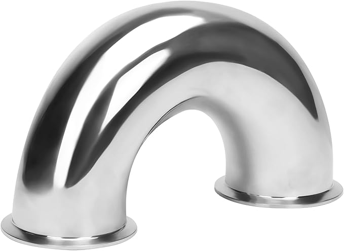 DERNORD 3" Tube OD Elbow 180 Degree Sanitary Pipe Fitting SS304 Tri Clamp 3 Inch
