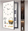 Fuse Box Cover Cabinet, Breaker Box Cover, Decorative Painting of Electricity Meter with Clock, Wall Mounted Hide Electrical Panel Cover Decorative,Q,55x110cm