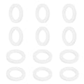 MECCANIXITY PTFE Flat Washers, 12Pack 30mm OD 20mm ID 3mm Thick Sealing Spacer Gasket Ring for Faucet Pipe Hose Bolt Machinery, White
