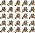 SharkBite 3/4 Inch Crimp x 1/2 Inch FNPT Crimp 90 Degree Drop Ear Elbow, Pack of 25, Brass Plumbing Fitting, PEX Pipe, PE-RT, UC342LF