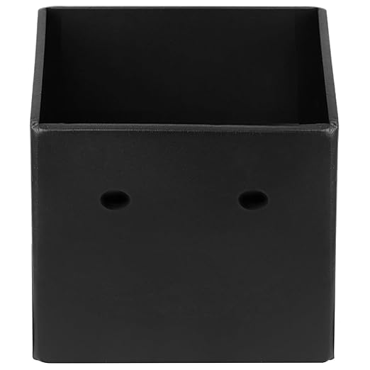8x8 Post Base, Heavy Duty Steel Fence Base, Anchor Bracket Deck Supports Porch Railing Holder, Inner Size 7-1/2" for 8x8 Nominal Lumber, Thickness 5/32"(8 Gauge)