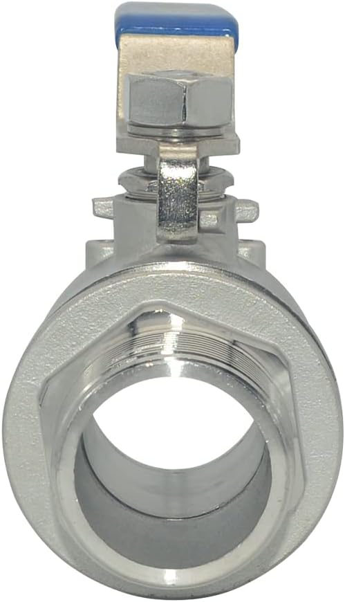 VARMHUS Full Port Ball Valve S304 Stainless Steel 304 Heavy Duty for Water, Oil, and Gas,1000WOG (1-1/2")