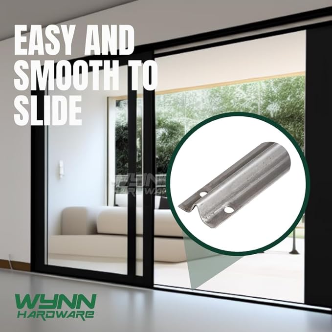 Stainless Steel Screw-on Track Cover for Sliding Patio Glass Doors - Replacement Hardware for Fixing Sliding Glass Door Track (6 Feet)