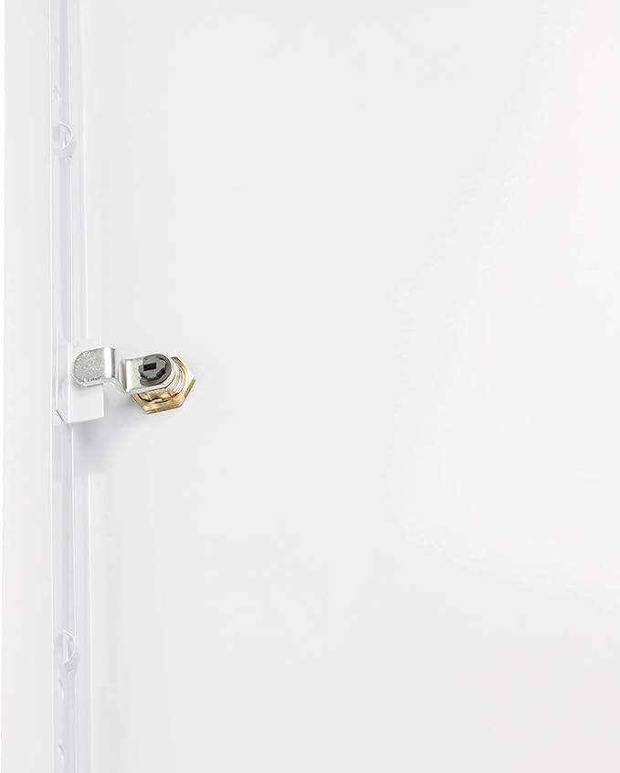 8" x 16" Lockable White Metal Access Door - Service Shaft Panel with Key for Plumbing, Electricity, Heating, Alarm & Bathroom Services