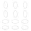 MECCANIXITY PTFE Flat Washers, 12Pack 40mm OD 30mm ID 3mm Thick Sealing Spacer Gasket Ring for Faucet Pipe Hose Bolt Machinery, White