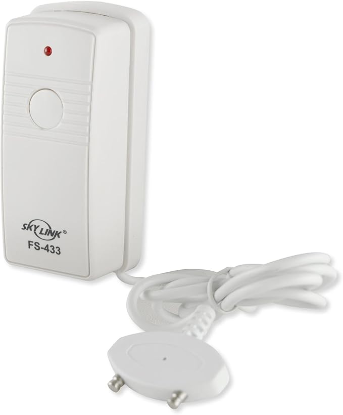 Skylink FS-433W Wireless Flood Water Leak Alert Alarm Safety Protection Security Sensor | Affordable, Easy to install DIY Accessory for SC Series Systems