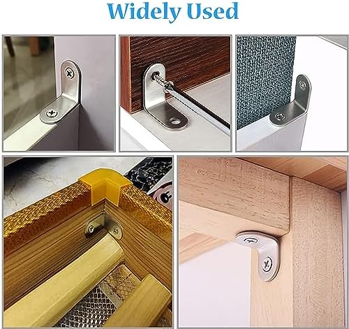 20Pcs Stainless Steel L Brackets - 20mm Right Angle Corner Brace, Heavy Duty Metal, 90 Degree Joints (0.79"x0.79"x0.63")