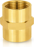 100-PCs HeSun Brass Pipe Fitting, 1" NPT Female x 1" NPT Female Hex Pipe Adapter