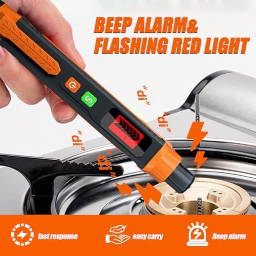 Natural Gas Leak Detector with Audible & Visual Alarm