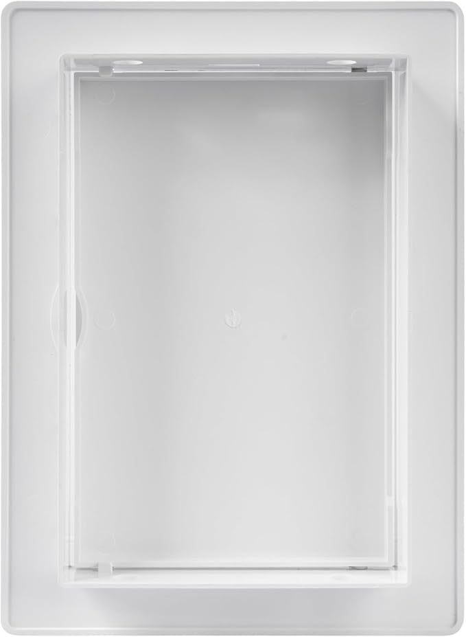 4 x 6 Inch White Square ABS Plastic Plumbing Access Panel - Indoor Wall Access Door for HVAC, Wall, Ceiling, and Drywall with Panel - Opening Box Door Cover - Easy to Instal