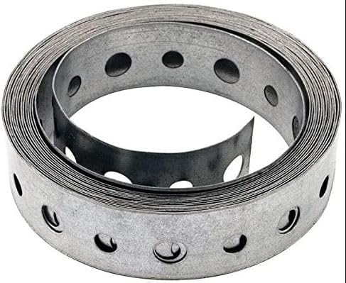 AKW Pipe Strap 3/4 INCH by 100 FT 28 Gauge Metal Hanger Strap, Plumbers Tape (1 ROLL), Silver, AKW34GALPT