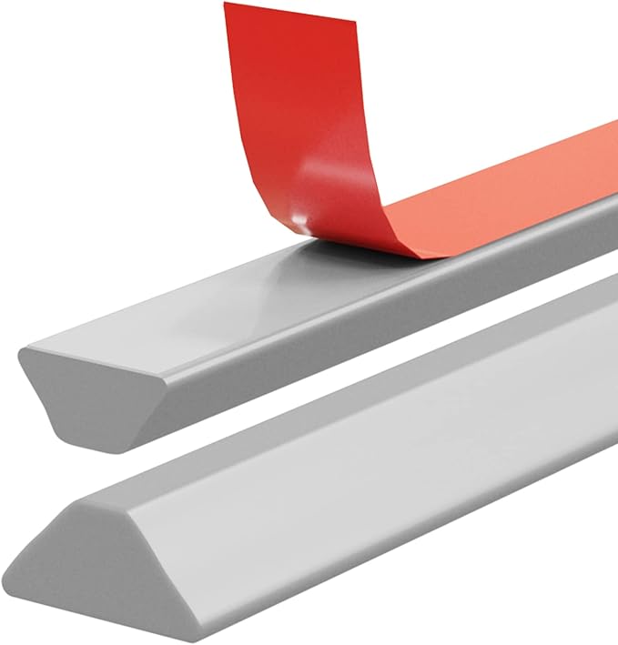 Raycity Shower Threshold Water Dam Barrier,Shower Door and Kitchen Water Strip Dam Shower Guard for Dry And Wet Separation Caulk Seal Strip Edge Trim(67Inches/Grey)