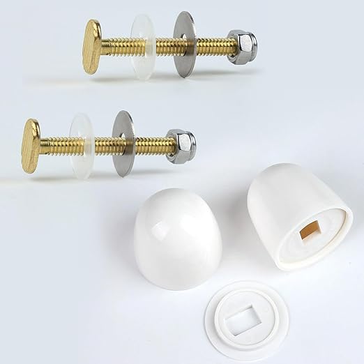 Toilet Floor Bolts and caps Closet, Toilet Bowl to Floor Bolts Kits with washers and Cover Cap Decorative