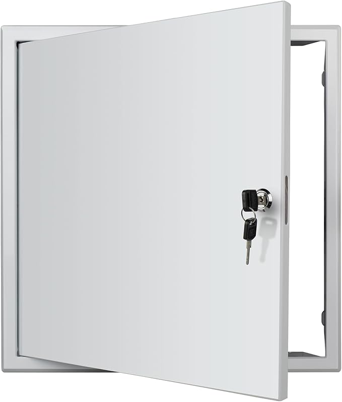 Donext Access Panel for Drywall/Ceiling, Wall Hole Cover with Lock and Keys, 16"x16" Metal Access Door, Concealed Service Door for Electrical and Plumbing