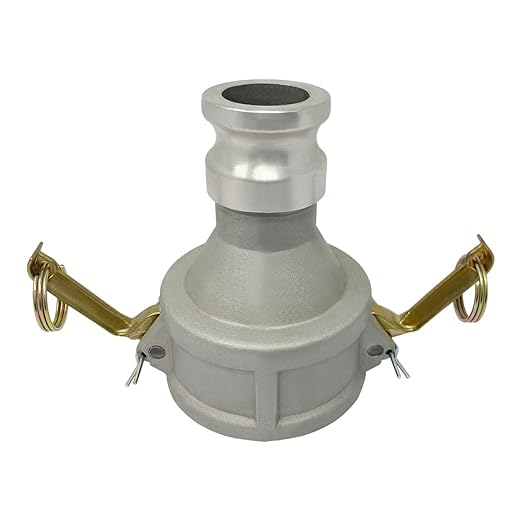 Gloxco Aluminum Type DA Cam and Groove Hose Fitting, Reducer, 3" Female Coupler x 1-1/2" Male Adapter (CAM-3015-DA-AL)