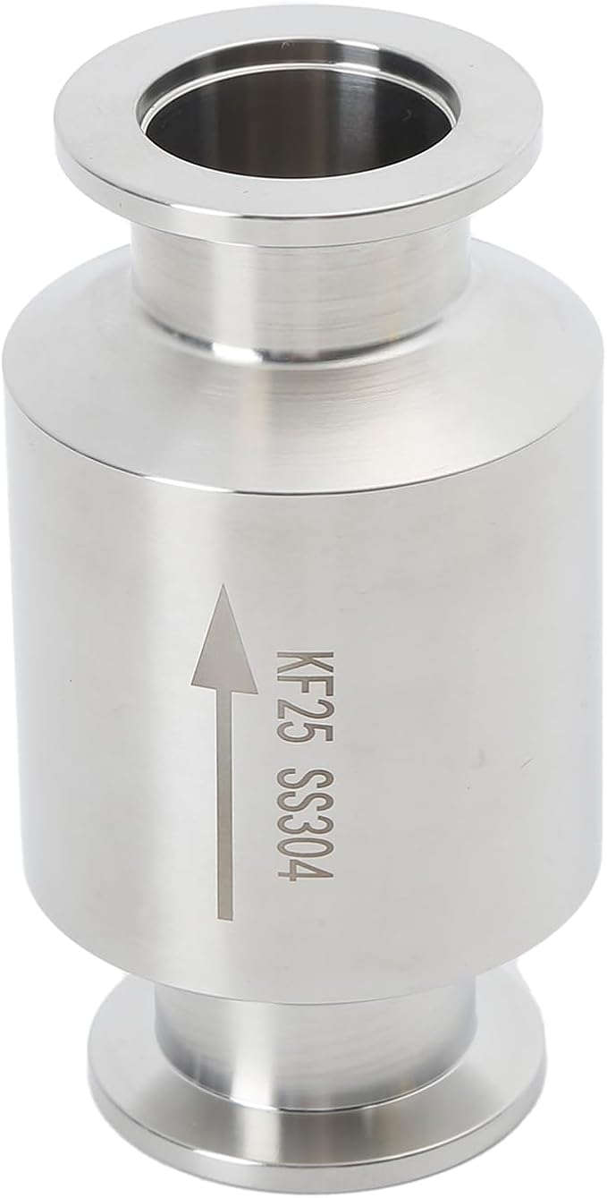 QiiMii KF-25 Vacuum Pump Check Valve, Stainless Steel 304, Non-Return One Way for Vacuum Pump(KF-25 Flange 40mm)