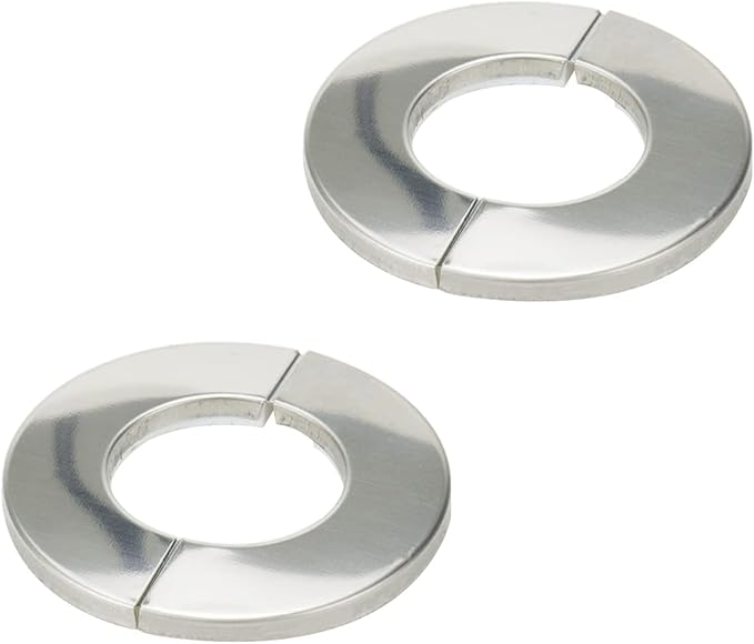 Wall Split Flange, Stainless Steel Round Escutcheon Plate for 1.33"/34mm Diameter Pipe, Pack of 2