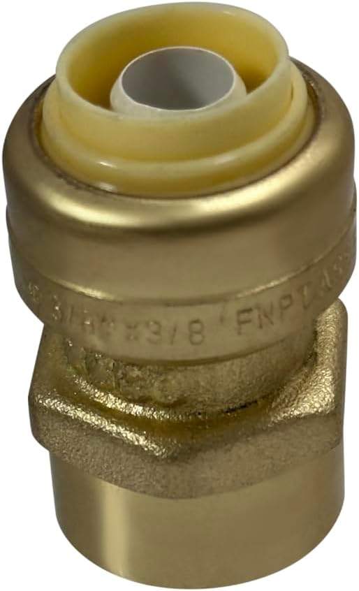 XFITTING Push Fit 3/8 Inch x 3/8 Inch Female Adapter, 27-5-5=2XX, 2 Pieces