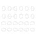 MECCANIXITY PTFE Flat Washers, 24Pack 14mm OD 8mm ID 2mm Thick Sealing Spacer Gasket Ring for Faucet Pipe Hose Bolt Machinery, White