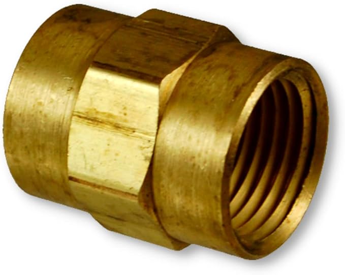 3/4" NPTF x 3/4" NPTF Female Brass Coupling/Coupler Pipe Thread Union/Joiner Fitting | 33300-12-12