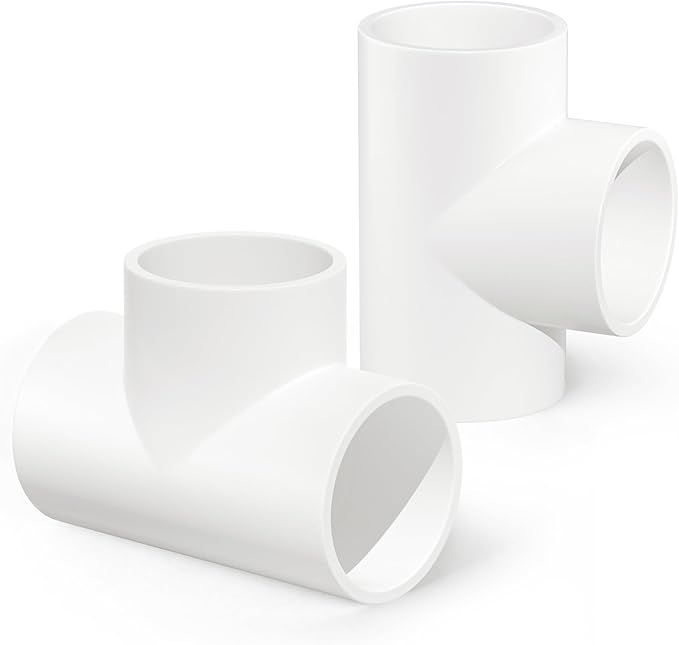 GASHER 25PCS PVC Pipe Fitting 1/2" PVC Tee Furniture Grade Pipe Socket Fittings, For Home or Industrial