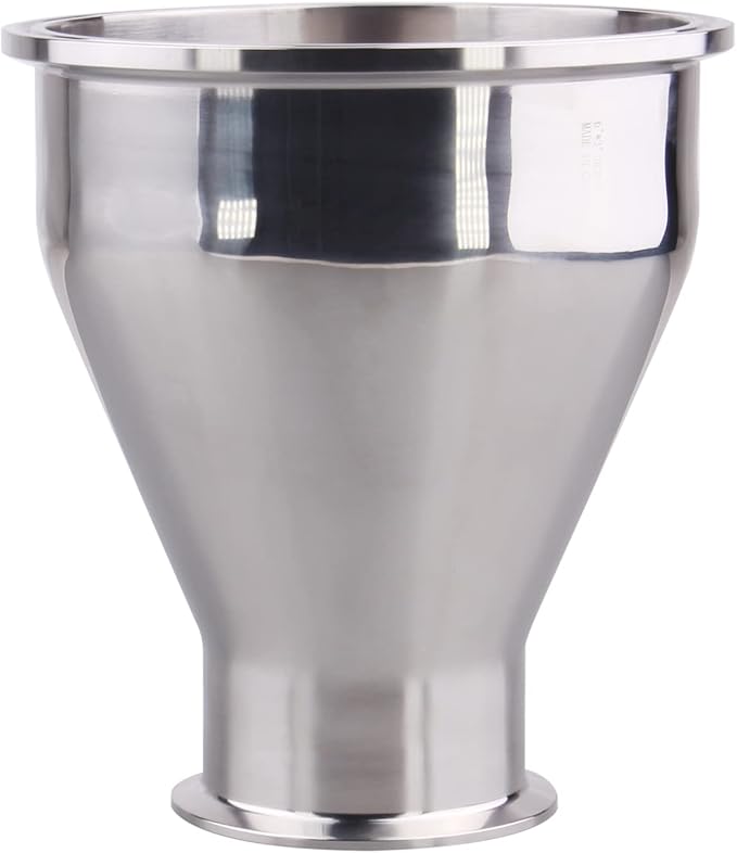 DERNORD Sanitary Fitting Reducer Fitting SUS304 Tri Clamp Ferrule Style 6" Tube OD to 3" Tube OD