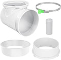 Picowe Dryer Connection Kit, 90 Degree Dryer Vent Elbow Dryer Vent Connector Kit for 4 Inch Dryer Hose in Confined Space