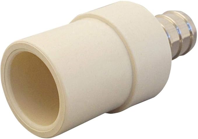10 PIECES XFITTING 1/2" PEX X 1/2" CPVC COUPLING, TRANSITION COUPLING, BRASS PEX B CRIMP FITTINGS - BRASS