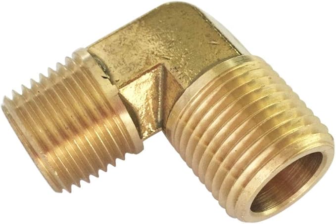 Brass Pipe Fittings, NPT Tee, Hex Head, Hex Nipple, Hex Coupling, 90 Degree Barstock Forged Elbow, Air Hose Fittings, 1/8" 1/4" 3/8" NPT Brass Fittings Kit, for Up to 1200PSI