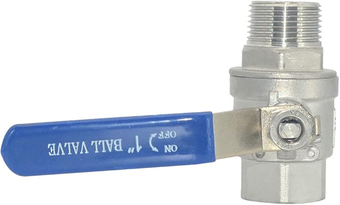 DAN SPEED Full Port Ball Valve Male x Female S304 Stainless Steel Heavy Duty for Water, Oil, and Gas,1000WOG (1inch)