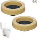 Hibbent 2 Pack Extra Thick Toilet Wax Ring, Universal Toilet Seal Ring, Heavy Duty Wax Bowl Ring Fits 3" and 4" Waste Line, Polyethylene Toilet Flange for Odor Blocking and Watertight Sealing