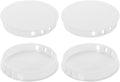 uxcell 4Pcs Plastic Hole Plugs, 65mm(2-9/16") Flush Type Panel Plugs, Round Snap Knockout Locking Plugs for Furniture Insert End Caps Panels, White