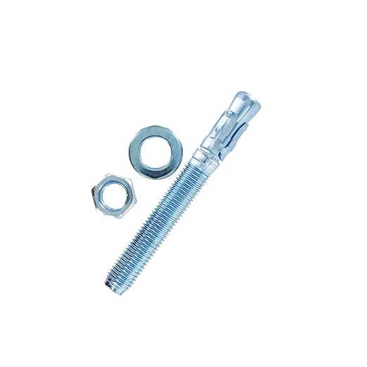 Conquest 3/4" x 6-1/4" Zinc Wedge Anchors (Box of 10) – High Performance Concrete Anchors – Rust Resistant Zinc Plating for Dry Interior Environments – Heavy Duty Fastener for Concrete