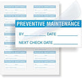 SmartSign Self Laminating Preventive Maintenance Labels by/Date/Next| 1.5" x 0.625" Polyester with Clear Flap, Pack of 140, Made in USA