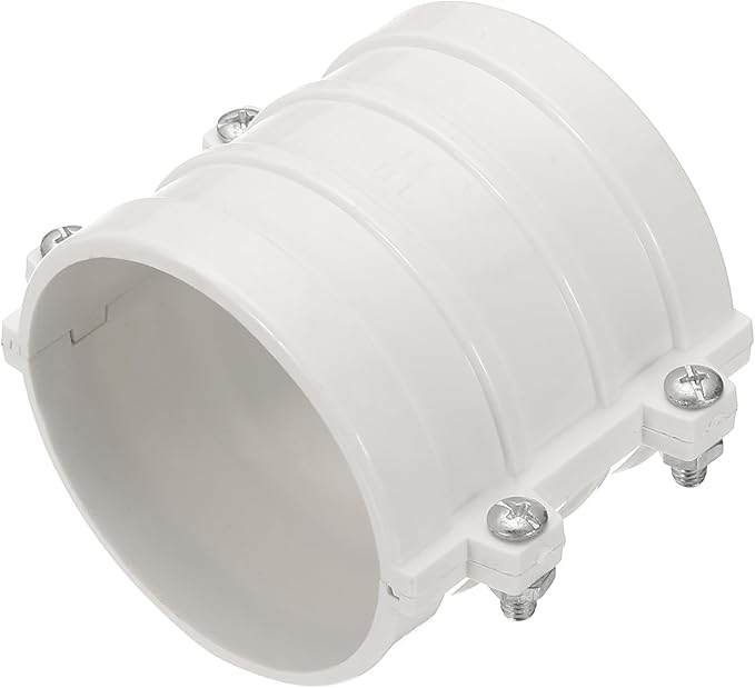 PATIKIL 2-15/16" Water Pipe Repair Clamp PVC Leak Sealer for OD 75mm PE/PPR/Pipes and Plumbing (Length 3.1 Inch), White