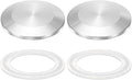 uxcell Stainless Steel Sanitary Fitting Clamp End Cap 2" (50.5mm) Solid Tube End Cap with Silicone Gasket for Food Beverage Cosmetics Factory Pipes
