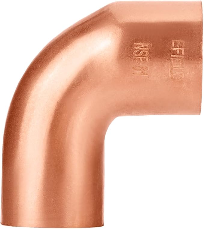 1-Pack EFIELD 1-1/2" FTG x Copper Short Radius 90° Street Elbow Copper Fitting (1-1/2"x1-1/2"),(COPPER084)
