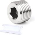 TAISHER 1PCS 304 Stainless Steel Internal Hex Thread Socket Pipe Plug Fitting 2" NPT Male