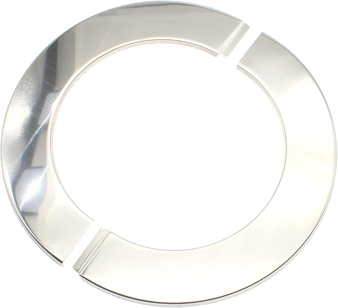 4 Pcs 4.0 Inch Wall Split Flange Stainless Steel Round Escutcheon Plate Wall-Mounted Self-Adhesive Water Pipe Cover for Water Pipe Faucet Decoration Accessories